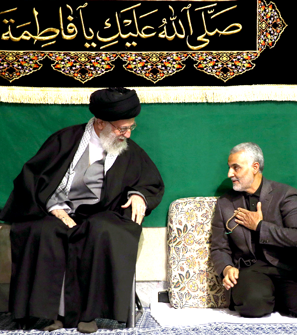 عکس امام خامنه ای و شهید سلیمانی