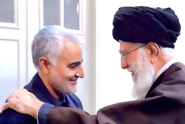 عکس امام خامنه ای و شهید سردار قاسم سلیمانی