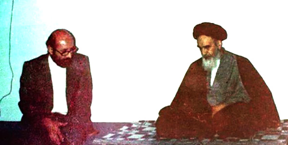 عکس شهید چمران در کنار امام خمینی(ره)